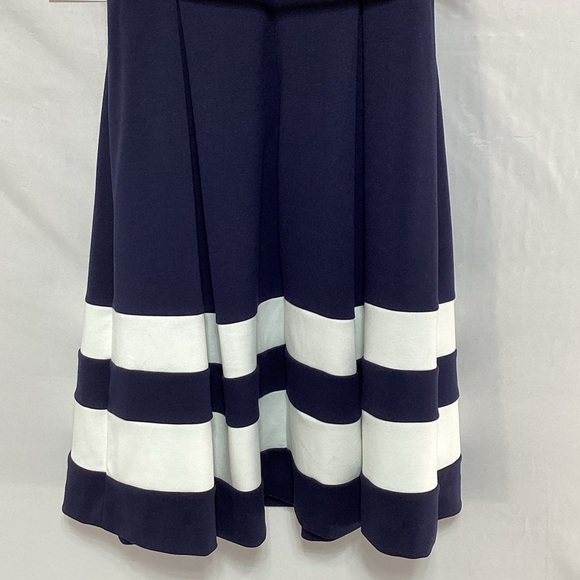 NWT Calvin Klein Size 8 Navy and White Midi Dress - Picture 6 of 12
